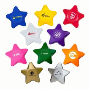Balle anti-stress miniature personnalisée avec logo, design personnalisé, jouet anti-stress en forme d'étoile - Product Image 2