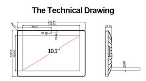 แท็บเล็ตพีซีติดผนังขนาดเล็ก 10 นิ้ว ระบบปฏิบัติการแอนดรอยด์ รองรับไวไฟ พร้อม VESA และพอร์ต RJ45 รองรับ PoE - Product Image 6