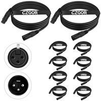 Câble de signal DMX à 3 cœurs, 3 mètres, 0,3 mm², câble de connexion pour éclairage de scène, 10 pièces