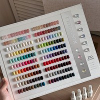 Kit Complet de 210 Couleurs de Gel à Ongles avec Présentoir – Gels UV Solides, Effet Œil de Chat et Pailletés pour Nouveaux Salons de Manucure