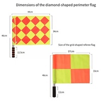 Drapeau d'arbitre d'équipement d'entraînement de football en gros avec commande de frontière et drapeau de patrouille
