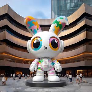 Индивидуальная крупномасштабная скульптура из смолы в стиле мультфильма с тематикой любви и анимированным моделированием персонажей для эстетичного оформления улиц - Product Image 1