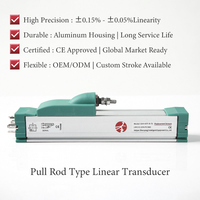 Transductor de Posición Lineal KTF de 200 mm, Potenciómetro con Carcasa de Aluminio Anodizado, Clasificación IP65, Alta Precisión, Velocidad de Inyección de 10 m/s