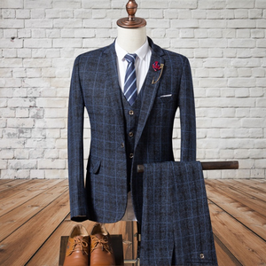 <span class=keywords><strong>Traje</strong></span> de <span class=keywords><strong>3</strong></span> <span class=keywords><strong>Piezas</strong></span> de <span class=keywords><strong>Tweed</strong></span> <span class=keywords><strong>a</strong></span> <span class=keywords><strong>Cuadros</strong></span> Vintage para Hombre, Blazer con Solapa de Muesca, Chaleco y Pantalones, Conjunto Formal para Boda - Product Image 2