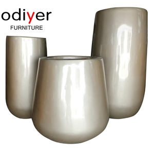 Macetas grandes decorativas de fibra de vidrio para interior, tres <span class=keywords><strong>en</strong></span> uno, se puede personalizar - Product Image 6