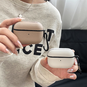 เคสหนัง PU ผิวสัมผัสแบบเรียบง่ายสำหรับ <span class=keywords><strong>Apple</strong></span> airpods 1 2 3 4 Pro 2กล่องชาร์จหูฟังไร้สายสำหรับ airpods Pro 3 - Product Image 2