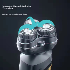 Rasoir électrique rechargeable pour hommes, tête à 3 lames, lavable sur tout le corps, rasoir rotatif - Product Image 4
