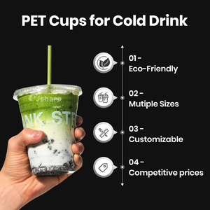 Gobelets en plastique jetables avec logo personnalisé, avec couvercles, gobelets en PET pour matcha et café glacé, pour emporter et à emporter - Product Image 6