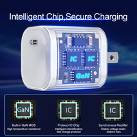 Cargador de Pared USB-C Tipo C PD de 30 W, Enchufe Estadounidense Plegable, Adaptador Europeo, Mini Cargador de Teléfono GaN para iPhone y Android