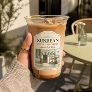 ฉลากเครื่องชงกาแฟ กระดาษรูปสี่เหลี่ยมผืนผ้า แบบติดด้วยตนเอง เป็นมิตรกับสิ่งแวดล้อม พิมพ์ออฟเซ็ต บรรจุภัณฑ์เครื่องดื่ม - Product Image 1