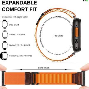 Sangles de sport en nylon réglables, anti-transpiration, de remplacement, excellentes pour Apple Watch Ultra 2 49mm - Solution gagnant-gagnant - Product Image 3