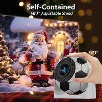 Proyector Inteligente Portátil Mini de Fútbol con Enfoque Automático Keystone, WiFi 6, Bluetooth, Sistema Android 13, 720P, Ideal para Dibujos Animados