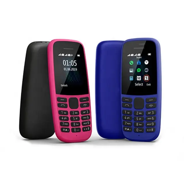 Free Shipping For Nokia 105 2019 4th Edition Factory Unlocked Original Simple Super Cheap Classic Bar Mobile Cell Phone By POST