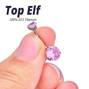 Set di <span class=keywords><strong>Piercing</strong></span> all'<span class=keywords><strong>Ombelico</strong></span> in Titanio G23 con Pietre Colorate, Gioielli per <span class=keywords><strong>Piercing</strong></span> all'<span class=keywords><strong>Ombelico</strong></span> Placcati <span class=keywords><strong>Argento</strong></span> 10mm - Product Image 5