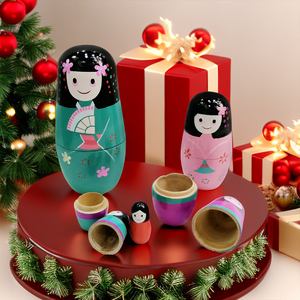 5 pièces poupées matriochka russes faites à la main en bois décoration <span class=keywords><strong>de</strong></span> <span class=keywords><strong>Table</strong></span> <span class=keywords><strong>de</strong></span> <span class=keywords><strong>noël</strong></span> poupée poupées gigognes ensemble pour enfants anniversaire jouet cadeau - Product Image 6
