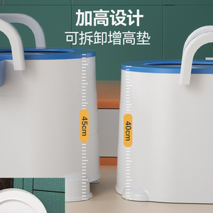 Baby Guard Town <b>Portable</b> <b>Commode</b> For Elderly Adults With Armrests And Cup Holder 3kg Weight Easy Installation - Product Image 3