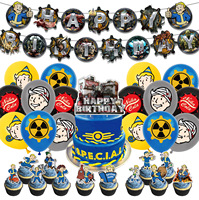 Ballon Fallout joyeux anniversaire fête fournitures garçons jeu personnage de dessin animé hélium Globos pour la décoration de fête