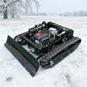 Offre Spéciale : Tondeuse à Gazon Télécommandée à Chenilles <span class=keywords><strong>en</strong></span> Caoutchouc de 18 cm de Large, Lames Doubles Monobloc, Télécommande 300 m pour Terrains Accidentés - Product Image 5