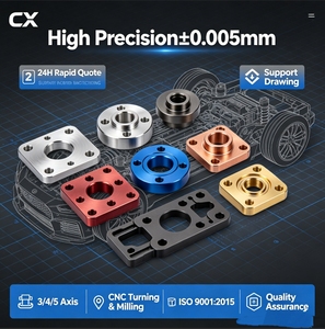 Pièces automobiles irrégulières usinées CNC de précision CX, tolérance de 0,005 mm, fraisage 3/4/5 axes, ISO9001, dessin personnalisé, devis <span class=keywords><strong>rapide</strong></span> en 24h - Product Image 1