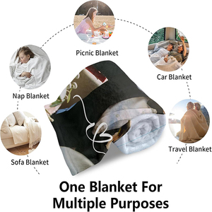 Tùy chỉnh flannel chăn với thiết kế của bạn/văn bản/Logo/hình ảnh, <span class=keywords><strong>in</strong></span> cá nhân chăn cho doanh nghiệp số lượng lớn Quà Tặng - Product Image 4