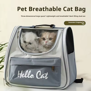 Pet kedi taşıyıcı çanta nefes taşınabilir kedi sırt çantası açık seyahat şeffaf çanta kediler küçük köpekler için taşıma Pet malzemeleri - Product Image 2