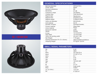 Subwoofer Berkualitas Tinggi 18-Inci Berdaya Tinggi 800W dengan Magnet Neodymium Profesional dan Cangkang Logam, Speaker Portabel