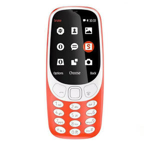 Téléphone portable classique rouge <span class=keywords><strong>3310</strong></span> 2.4 double SIM, téléphone de secours, sans vidéo, sans publicité, sans application accrocheuse, vie simple, 1200 mAh - Product Image 1