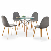 Prix d'usine ensemble de table basse en verre acrylique pieds ronds modernes en métal de luxe table centrale pour le salon