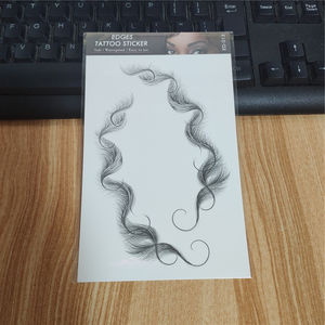 Perruque Accessoires Cheveux Bords Tatouage Autocollant 2022 Naturel Beau Corps Art Cheveux Nue Naby Cosmétique Tatouage Temporaire Bébé Noir - Product Image 1