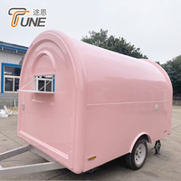 Remorque alimentaire à toit rond entièrement équipée, cuisine mobile, remorque de restauration, chariot alimentaire, couleur, taille et équipement personnalisables