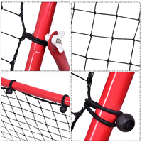 Filet de rebond pliable durable en PE + tube en fer, taille 90x140cm, équipement d'entraînement multisports pour football, baseball, soccer