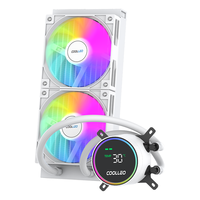 Refroidisseur de processeur liquide et à eau 12V RGB LED 120mm, radiateur en aluminium PWM 4 broches, roulement fluide 20dBA, boîtier d'ordinateur PC