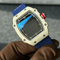 Édition limitée 67-02, boîtier en fibre de carbone CNC blanc original français, ultra-fin 7.8N, montre mécanique de voyage pour homme