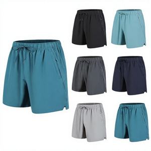 Shorts de sport pour hommes, style urbain, taille élastique, séchage rapide, noirs, pour le basketball et l'entraînement, avec poches, vêtements de sport décontractés - Product Image 3