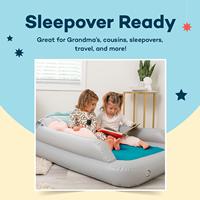 Vente en gros de matelas pneumatique portable pour enfants lit de voyage gonflable pour tout-petits pare-chocs de sécurité en PVC sans phtalate BPA pour le camping en plein air