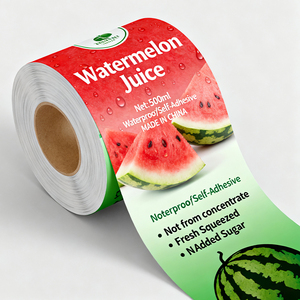 Logotipo De Impressão Personalizada Etiqueta Adesiva Suco De Frutas Bebida Alimentos Garrafa De Vidro Etiqueta De Embalagem Etiquetas Personalizadas De Suco - Product Image 6