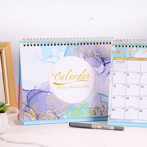 Hot sale good quality desktop calendar stand calendar 2024 for Office.School.Home.Gift