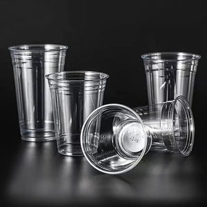 Özel yeni varış tek kullanımlık PET kişiselleştirilmiş plastik bardaklar kapaklı soğuk içme kahve su süt içecek ambalaj fincan - Product Image 1