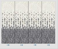 Dalle artistique texturée haut de gamme 800x2600mm, motif feuille ombrée à motif continu pour mur d'accentuation, Pierre Sinterizada pour Cuisine