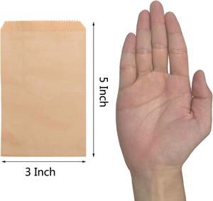 Sacs en papier kraft brun pour boulangerie, biscuits, friandises, collations, sandwichs, popcorn, petits sacs cadeaux - Product Image 5