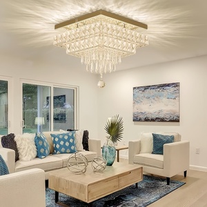 Luxe Moderne <span class=keywords><strong>LED</strong></span> Pendentif Lumière Télécommande <span class=keywords><strong>Plafond</strong></span> En Cristal pour Chambre Salon 3000K <span class=keywords><strong>Noir</strong></span> Maison - Product Image 4