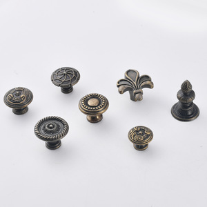 European Style <b>Cabinet</b> Knob Zinc Alloy Antique Bronze Drawer Handle Round Durable Furniture Pull - Product Image 3