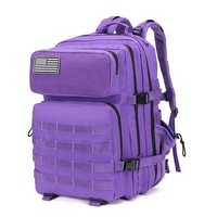 Sac à dos tactique unisexe 45L en polyester Oxford à double bandoulière pour l'extérieur, l'alpinisme, le cyclisme et le camping