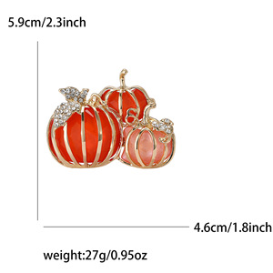Broche en alliage plaqué or avec strass en cristal de forme ovale, bijoux de mode pour enfants et femmes, accessoire cadeau pour mariage et fête - Product Image 3