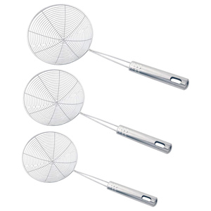 Kitchen Cookware Stainless Steel <b>Mesh</b> Ladle and Colander Silver Net Colander <b>Strainer</b> for Home Use - Product Image 1