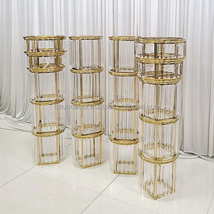 FURUN, marco de flores de Metal, recién llegado, decoración para fiesta de boda, soporte de fondo, flor Artificial, centro de mesa de boda, decoración - Product Image 5