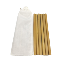 Pailles à cocktail biodégradables en bambou avec logo personnalisé, jetables pour boissons froides/chaudes, café, bar, fournitures de fête, vente en gros