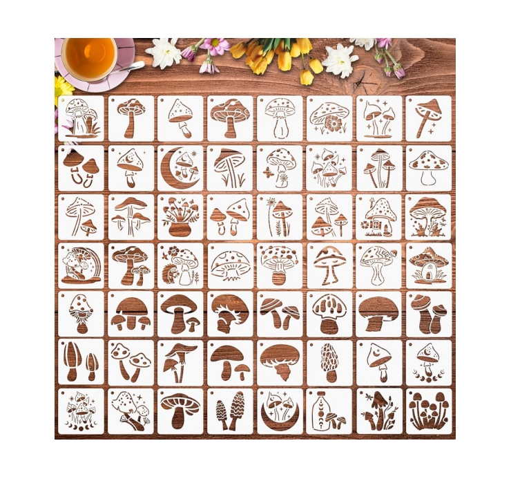 Pochoir Décoratif En Forme De Lune Et De Fleurs Pour Scrapbooking, Peinture Sur Mur Et Meubles (format A4