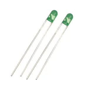 Diode électroluminescente LED verte à longue jambe, Offre Spéciale, 3mm, prix d'usine