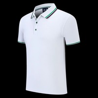 Polo en coton personnalisé avec logo de golf à manches courtes rayé et revers t-shirt hommes femmes été chemise décontractée